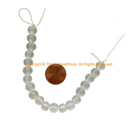 Natural Gemstone Beads Strand - Frosted Quartz 8mm Size Beads - Beads - Spacer Beads Gemstone Beads - GS29