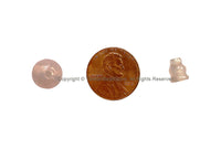2 Sets - 10mm Size Natural Rose Quartz 3 Hole Guru Bead Sets - Guru Beads - Mala Making Supplies - GB99-2
