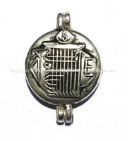 Tibetan 8 Auspicious Symbols & Kalachakra Prayer Box Ghau Amulet Pendant - WM2318