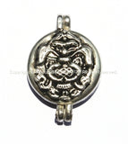 Tibetan 8 Auspicious Symbols & Kalachakra Prayer Box Ghau Amulet Pendant - WM2318