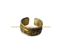 Adjustable Mantra Ring Nepalese Tibetan Ring- Mantra Ring Boho Ring Unisex Ring Nepal Tibet Ring Tibetan Jewelry by TibetanBeadStore- R356