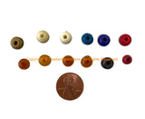 12 BEADS - Mixed Colors Tibetan Beads - B3541A