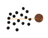 16 BEADS - Dark Bone 6mm Size Tibetan Beads - B3541C