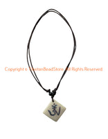 Handmade OM Mantra Pendant on Adjustable Cord - HC166K