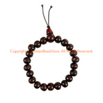 Tibetan Rosewood Wrist Mala Bracelet - Wrist Mala - Boho Bracelet- C298