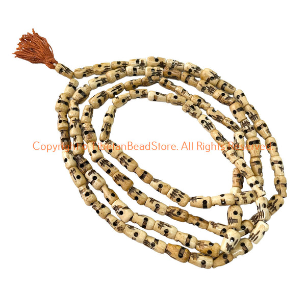 Tibetan Skull Design Tantric Mala Prayer Beads - Handmade Beads - PB215