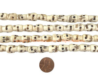 20 Beads - BIG Handmade Tibetan Skull Beads - Handmade Beads - LPB215BW-20
