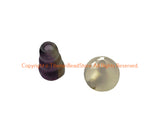 1 SET - Amethyst Gemstone Tibetan Guru Bead Set - 3 Hole Guru Bead & Cap - Prayer Mala Making Supply - GB123L