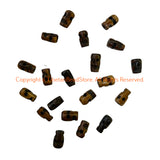 20 Beads - Handmade Tibetan Dark Skull Beads - Handmade Beads - LPB215D-20