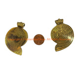 Tibetan Brass Spiral Conch Design Pendant - WM8021