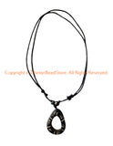 Handmade OM Mani Mantra Pendant on Adjustable Cord - HC166G