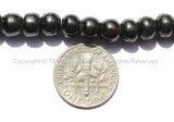 10 BEADS - 8mm Tibetan Black Bone Beads - Tibetan Beads - Mala Making Supplies - LPB79-10