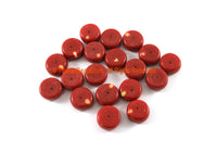 2 BEADS - Tibetan Red Coral Resin Beads - Ethnic Tribal Resin Coral Beads - Ethnic Beads - Nepalese Tibetan Beads - B3306-2