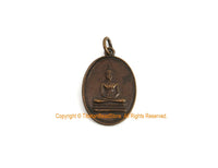 Copper Thai Buddha Amulet Pendant - Buddha Pendant - Buddhist Jewelry - Buddha Talisman - Copper Buddha Charm Amulet Pendant - BK19B