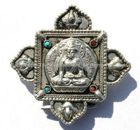 Tibetan Buddha Ghau Prayer Box Pendant - Ethnic Artisan Handmade Jewelry - WM14