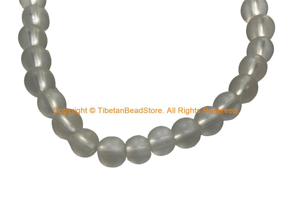 Natural Gemstone Beads Strand - Frosted Quartz 8mm Size Beads - Beads - Spacer Beads Gemstone Beads - GS29