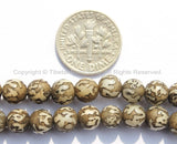Tibetan 6mm Conch Mala Prayer Beads with Om Mani Mantra - Om Mani Peme Hung - Tibetan Prayer Beads Mala Supplies - PB108