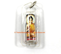 Encased Buddha & Tibetan Mantra Charm Amulet Pendant - Buddha Pendant Jewelry Supplies Nepal Tibetan Pendant- WM7720