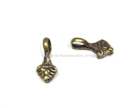 2 Counters Tibetan Brass Lotus Floral Mala Bum Counters Tibetan Mala Charms Decorative Counter - TibetanBeadStore Mala Bum Counters- T250-2