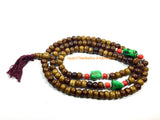 Ethnic Tibetan Antiqued Brown Bone Mala Prayer Beads - Tibetan Prayer Beads Meditation Supplies - Tribal Bone Mala from Nepal - PB209