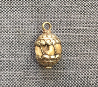 Tibetan Ethnic Naga Conch Shell Pendant with Repousse Carved Floral Tibetan Silver Caps & Wire Inlays- Tribal Boho Tibetan Pendant - WM7499B