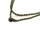 Handwoven Cord Necklace 4mm Thick Cord 26" Necklace by TibetanBeadStore - Unisex Boho Surfer Jewelry Cord Choker © TibetanBeadStore - BK34D