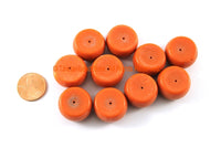 2 BEADS - Tibetan Red Coral Resin Beads - Ethnic Tribal Resin Coral Beads - Ethnic Beads - Nepalese Tibetan Beads - B3305-2