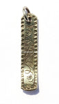 Om Mantra Bar Tibetan Pendant with Curved End & Vajra Detail on Reverse - WM1365
