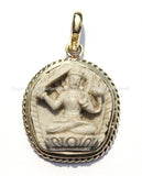 Tibetan White Manjushri Buddha Pendant - Bodhisattva Manjusri Manjushri Buddha Pendant - Artisan Handmade Jewelry - WM3980