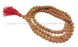 108 beads - 8mm Natural Rudraksha Seed Beads - Nepalese Tibetan Rudraksha Seed Prayer Mala Beads - Mala Making Supplies - PB66R - TibetanBeadStore