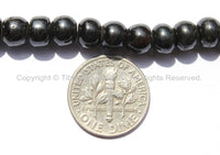 100 beads - Tibetan Loose Black Bone Beads - 6mm Tibetan Mala Bone Beads - Mala Making Supplies - LPB77-100 - TibetanBeadStore