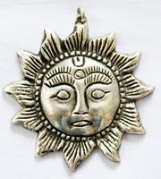 Large Ethnic Nepalese Sun Pendant - Large Big Nepal Tibetan Handmade Focal Pendant Jewelry - WM93