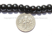 108 beads - Tibetan Black Bone Mala Prayer Beads with Bone Bell & Vajra Counters - 8mm - Tibetan Mala Beads - Mala Making Supplies - PB79 - TibetanBeadStore