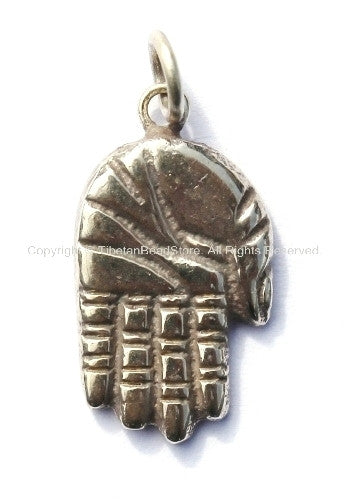 4 PENDANTS - Small Petite Tibetan Buddha Hand Pendants - Tibetan Silver Buddha Hand Charms - Petite Tibetan Buddha Hand Charm - WM652-4