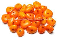 4 Beads - Tibetan Amber Copal Resin Nugget Beads - Ethnic Tribal Amber Copal Beads - A11