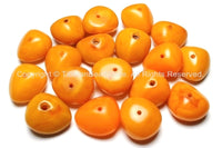 4 Beads - Tibetan Amber Copal Resin Beads - 34mm x 18-20mm - Ethnic Tribal Amber Copal Beads - A19-4
