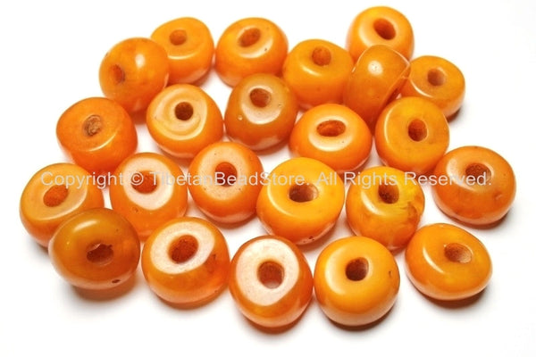 2 Beads - Tibetan Amber Copal Resin Beads - Ethnic Tribal Amber Copal Beads - A12