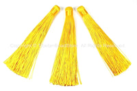 Golden Yellow Color Silk Tassel High Quality Long Silk Tassels 120mm length 4 3/4" Jewelry Making Supply Silk Tassle