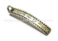 Tibetan Om Mani Mantra Curved Bar Pendant - Om Mani Padme Hung Mantra - WM2472