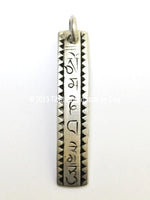 Tibetan Om Mani Mantra Curved Bar Pendant - Om Mani Padme Hung Mantra - WM2472