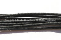 1.5mm Black Waxed Cord - Cotton Cord- 10 YARDS - Waxed Black Cord for Necklace and Bracelets - Jewelry Supplies - TibetanBeadStore - C31-10