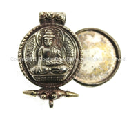 Ethnic Tibetan Buddha Ghau Prayer Box Pendant - Handmade Artisan Nepal Tibetan Jewelry - WM4803