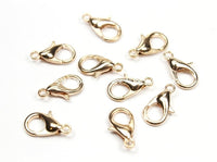15 PCS - 6x12mm Rose Gold Plated Lobster Clasps - Metal Clasps - Jewelry Findings - Necklace Bracelet Making - Charms & Findings - F91B-15 - TibetanBeadStore