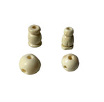 2 SETS Tibetan Creamy White Guru Bead Sets - Tibetan 3 Hole Guru Beads - Mala Making Supply - GB100M-2
