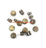 3 SETS Tibetan OM Mantra Conch Guru Bead Sets - Om Aum Ohm Mantra Etched Conch Tibetan Guru Beads - Mala Making Supply - GB28-3