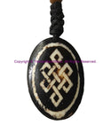 Ethnic Handmade Carved Endless Knot Design Keychain Keyring - Handmade Ethnic Keychains - KC101