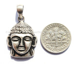 92.5 Sterling Silver Buddha Head Pendant - Handcrafted Sterling Silver Tibetan Jewelry - SS105