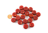 2 BEADS - Tibetan Red Coral Resin Beads - Ethnic Tribal Resin Coral Beads - Ethnic Beads - Nepalese Tibetan Beads - B3306-2