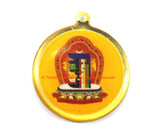Reversible Chenrezig Buddha & Kalachakra Tibetan Pendant - Enamel Pendant Earring Supplies Jewelry Supplies Tibetan Pendant- WM7718