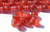 5 SETS Tibetan Dark Reddish Onyx Guru Bead Sets - Mala Making Supply - Tibetan Guru Beads - GB23-5